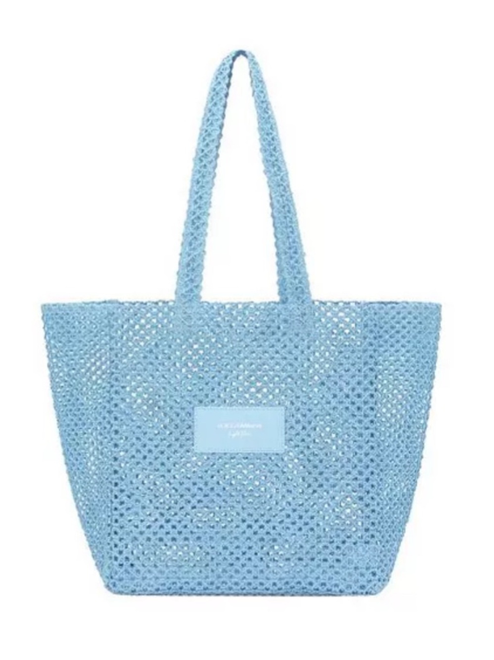 Dolce & Gabbana Light Blue large sky blue Raffia Beach Tote Bag